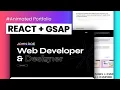 Build a Modern Animated Portfolio Website with React GSAP Step-by-Step Tutorial