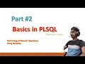 Oracle PLSQL Arithmetic Operations Variables Part PLSQL Tutorial in Telugu