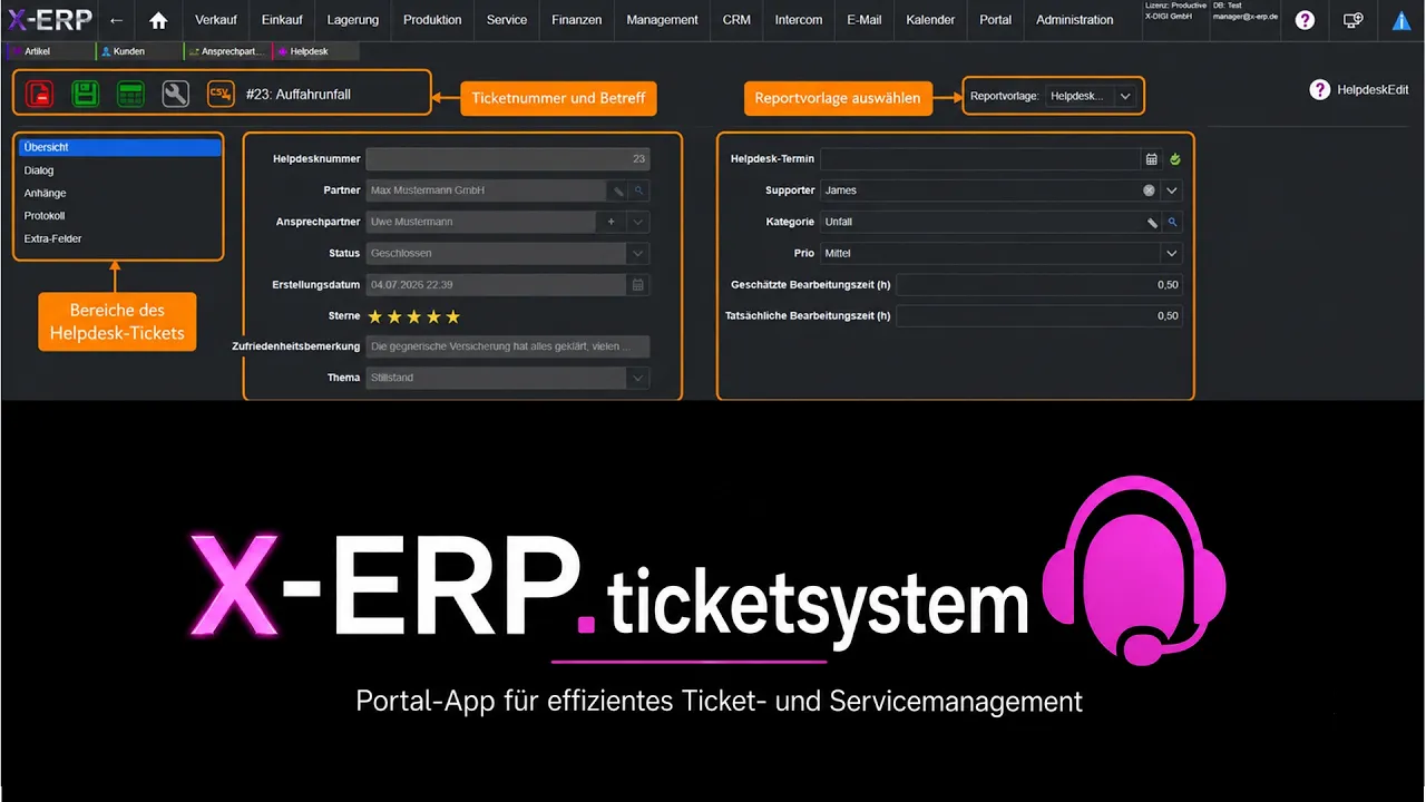 YouTube-Vorschaubild zu X-ERP.ticketsystem