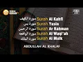 Download Lagu Surah Al Kahfi, Yasin, Ar Rahman, Al Waqiah \u0026 Al Mulk door Abdullah Al Khalaf - Volledig Al Quran-pakket