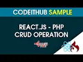 React JS CRUD Operation Using Codeigniter as Back End