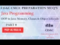 CDAC Java Programming CMCE Preparation MCQs Memory Classes Object Lifecycle Part 8