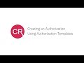 Creating an Authorization Using an Authorization Template