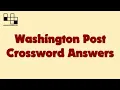 Washington Post Crossword Answers for Saturday December 26 2020 2020-12-26
