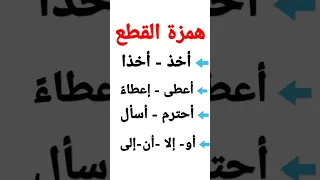 همزة القطع تعلم أساسيات اللغة العربية 