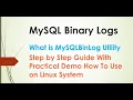 MySQL Binary logs - MySQLBinLog Utility