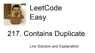 217 Contains Duplicate Leetcode Easy