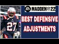 MADDEN 22 - BEST DEFENSIVE ADJUSTMENTS IN THE GAME HOW TO BOX YOUR OPPONENTS EVERY GAME