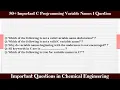 MCQ Questions C Programming Variable Names 1 with Answers