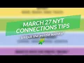 March 27 NYT Connections Hints