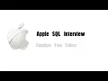 Apple SQL Interview Question Leetcode 175 Combine Two Tables