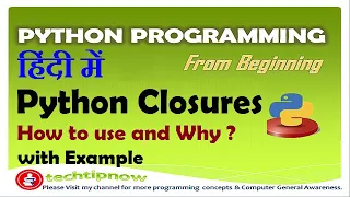Python Closures Function How to use it and Why Functional Programming in Python Hindi Urdu