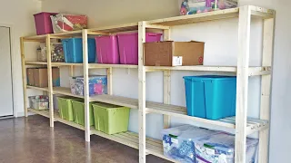 Quick and Easy Freestanding Garage Shelving