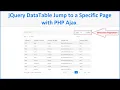 jQuery DataTables Jump to a Specific Page with PHP Ajax