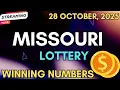 Missouri Midday Lottery Results For - 28 Oct 2025