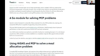 Solve an allocation problem with mixed integer programming MIP example