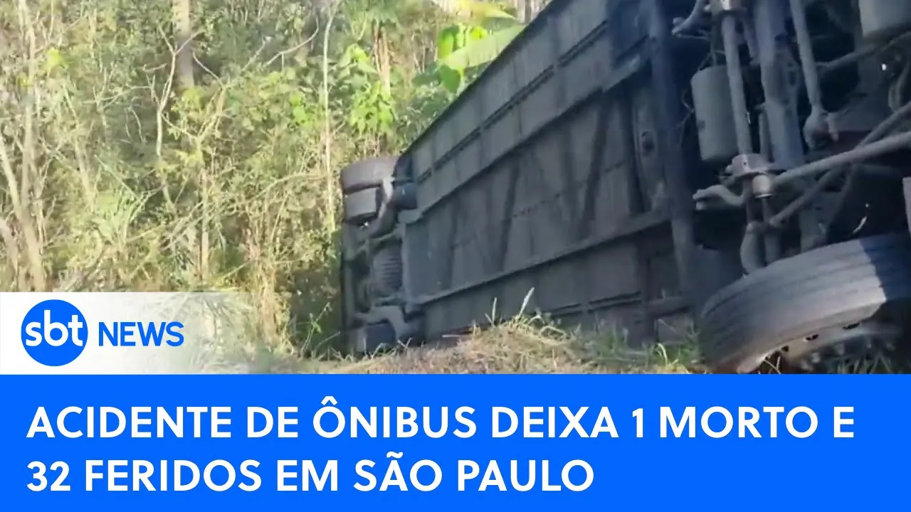 Acidente de ônibus mata uma pessoa e deixou outras 32 feridas | #SBTNewsnaTV (18/09/23)
