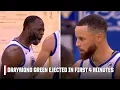 DRAYMOND GREEN EJECTED in under 4 minutes Steph Curry shakes his head NBA on ESPN