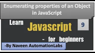 Enumerating properties of an Object in JavaScript - Part