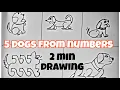 Download Lagu How to draw a Dog from numbers / Kids drawings / Easy drawing for Kids Dedicated to@AstroAndRemi