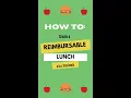 How to Create a Reimbursable Meal