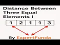 Leetcode 3740 Minimum Distance Between Three Equal Elements I