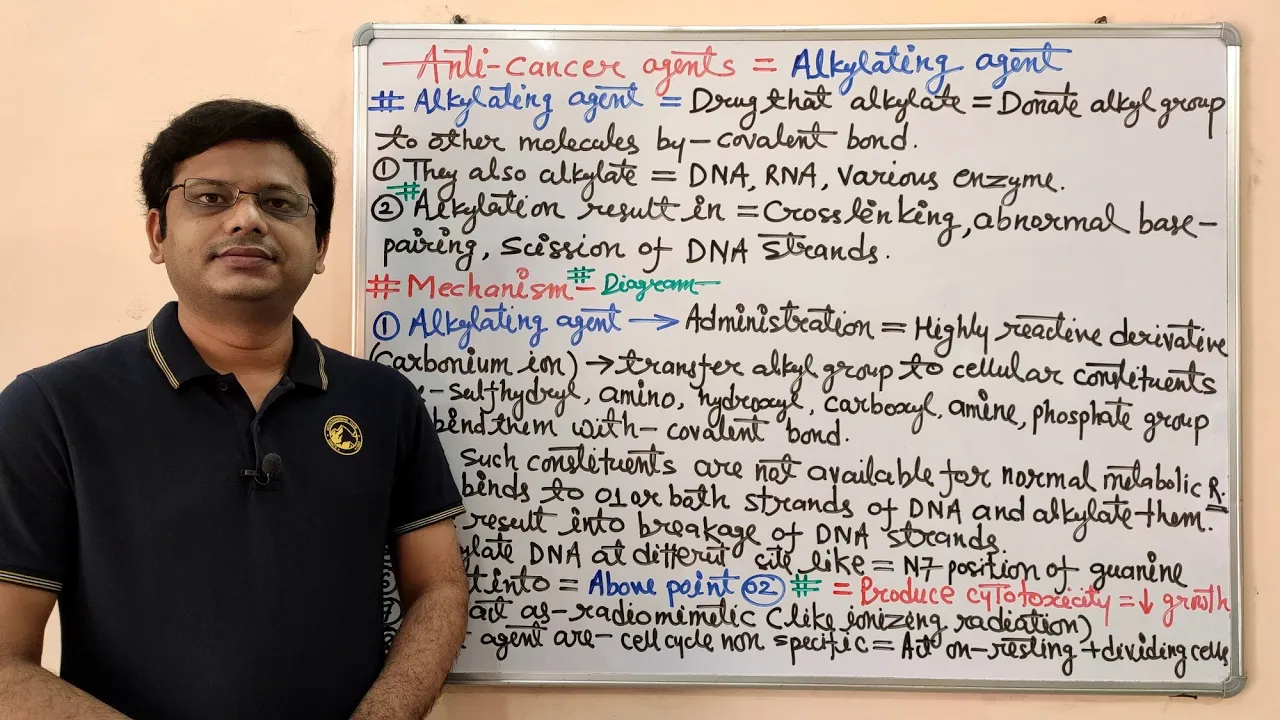 Anticancer Drugs (Part-04) Alkylating Agents| Mechanism of Action of Alkylating Agents | Anticancer