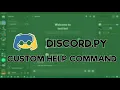 How to get custom help command in discord bot discord py