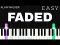 Download Lagu Alan Walker - Faded | EASY Piano Tutorial