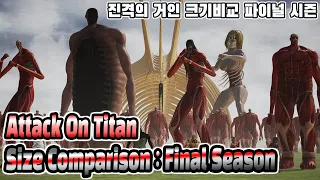 진격의거인 크기비교 파이널 시즌 AttackOnTitan SizeComparison Final Season 3d Animation 