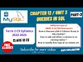 Chapter 12 Queries in SQL Part 3 Modifying Structure of A Table Alter command Class 12 CS