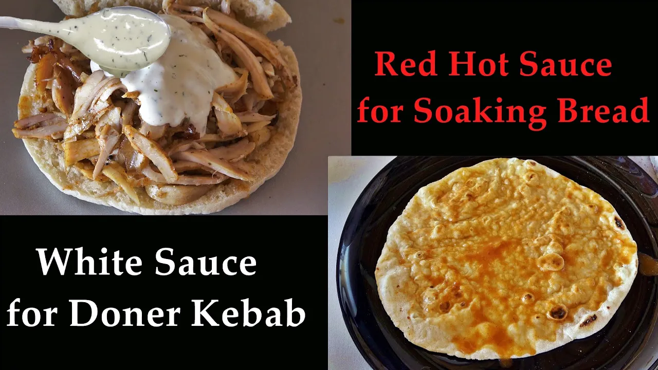 Red Hot Sauce And White Cold Sauce Recipe For Chicken Doner   Chicken Doner Wrap Sauce Recipe