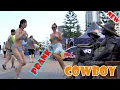 Lagu #cowboy_prank. The reactions are priceless.LOL. elucon statue prank. luco patung.