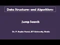 16A Jump Search Description and Implementation in C