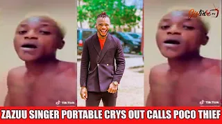 zaazu zeh singer portable crys out as pocolee steals dollars wizkid sprayed him