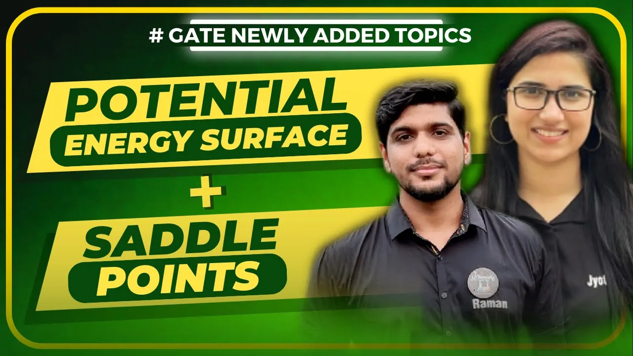 Saddle Points | Potential Energy Surface (PES) in Chemical Kinetics | GATE Newly Added Topics
