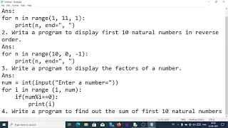 Python practical Programs - Class 8 Computer Science Part 2