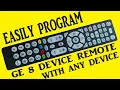 Program GE Ultra Pro 8 Device Universal Remote 40069 with TV
