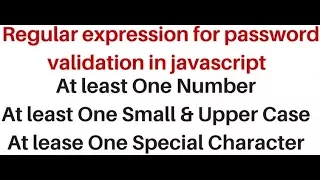 create a strong password client side using javascript RegExp