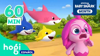 ¡Ay! ¡No Me Persigas! 🦈 ¡Escapa de la Colorida Familia Tiburón! 🌈 | Hogi en español