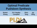 PLDI 26 Optimal Predicate Pus own Synthesis