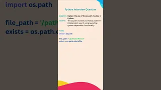 Explain the use of the os path module in Python