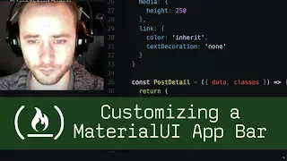 Customizing a MaterialUI App Bar P5D3 - Live Coding with Jesse