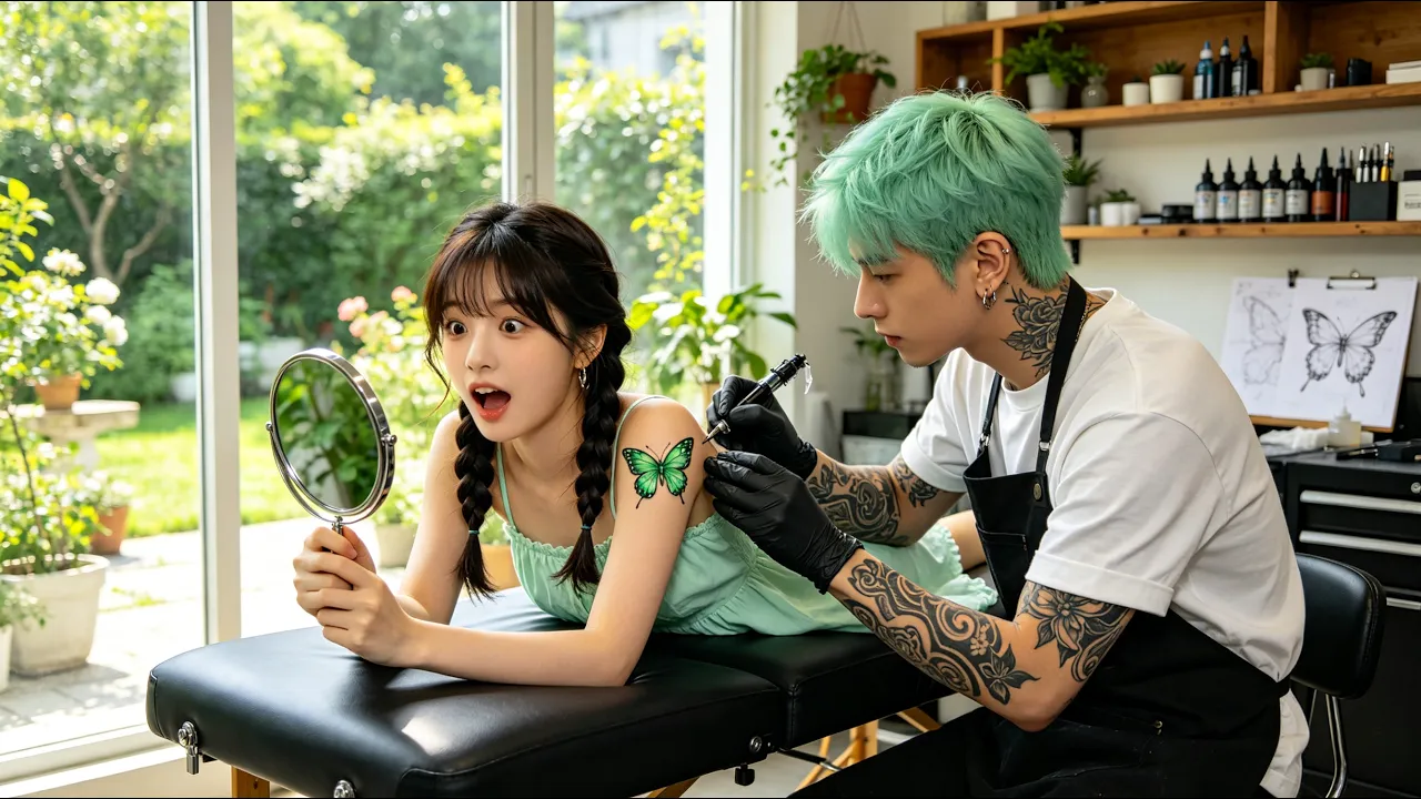 Fille voulait juste un tatouage, mais le beau PDG du magasin a eu le coup de foudre ! poster