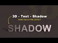 Create 3D Text Shadow Using HTML CSS How To Create 3D Text Shadow using of CSS HTML