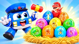 Los Dinosaurios Cobran Vida | Huevos Sorpresa de Dinosaurios | Canciones Infantiles | RoboSquad