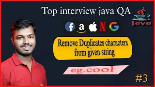 How to Remove Duplicate Characters from string in Java Most asked Java interview questions