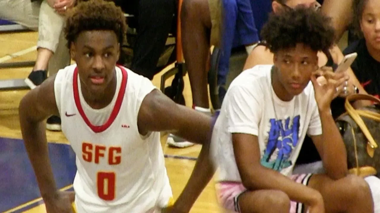 Mikey Williams Watches Bronny James SFG DESTROY Team In Front Of Thousands Of Fans