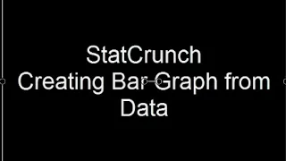 StatCrunch Bar Graphs from Data