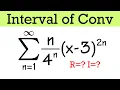 How to find the radius and interval of convergence of a power series
